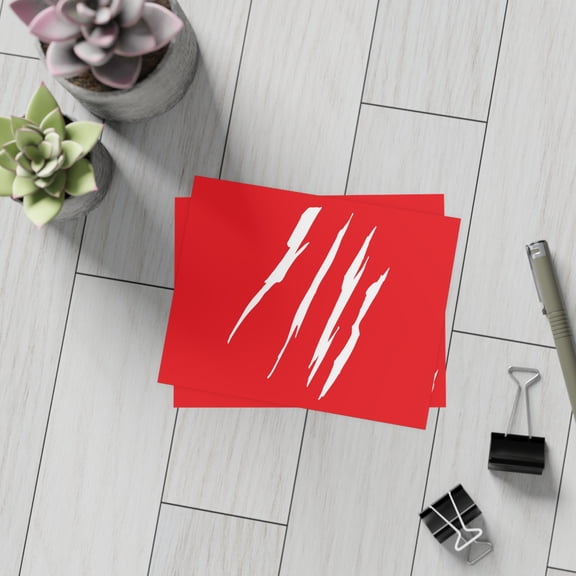 Effete Feline Claw Marks Scratch Postcard Bundles (envelopes included)