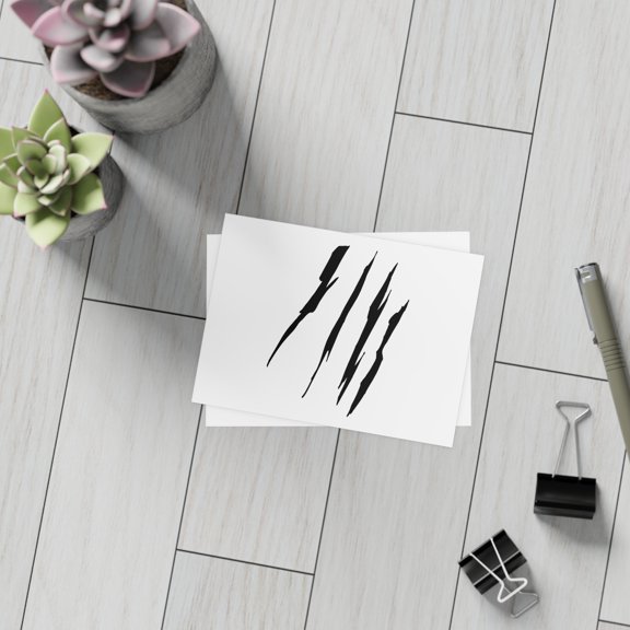 Effete Feline Claw Marks Scratch Postcard Bundles (envelopes included)