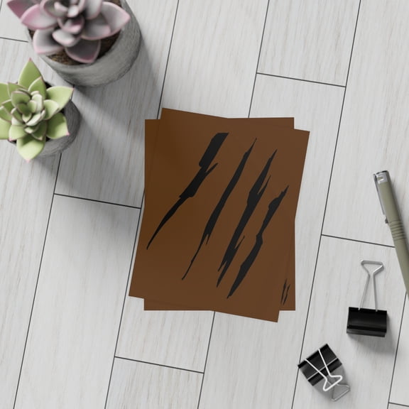 Effete Feline Claw Marks Scratch Postcard Bundles (envelopes included)