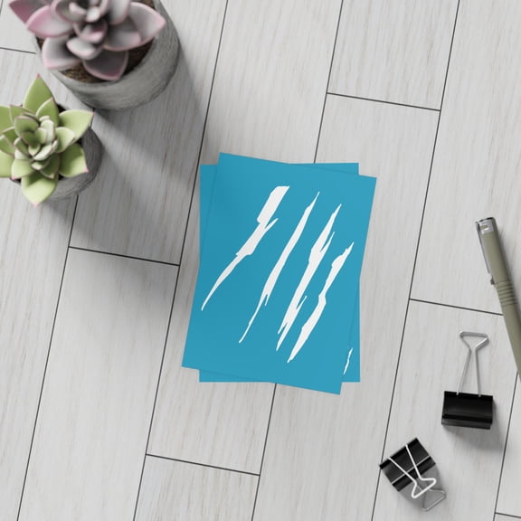 Effete Feline Claw Marks Scratch Postcard Bundles (envelopes included)