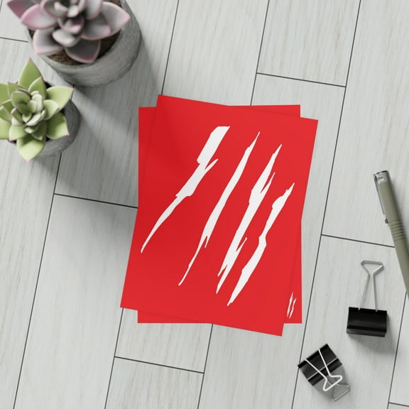 Effete Feline Claw Marks Scratch Postcard Bundles (envelopes included)