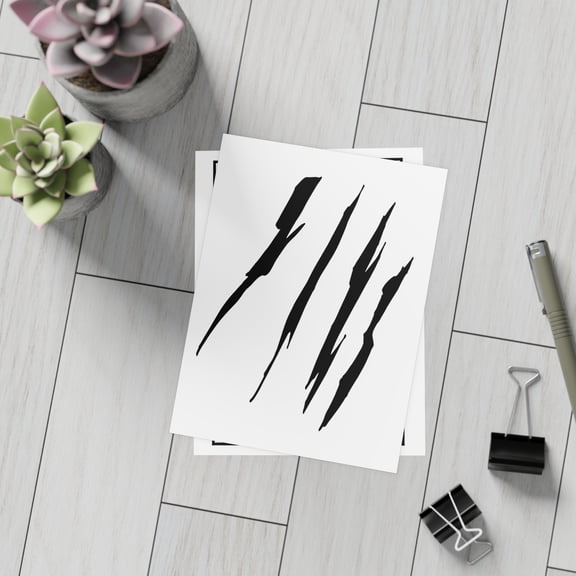 Effete Feline Claw Marks Scratch Postcard Bundles (envelopes not included)