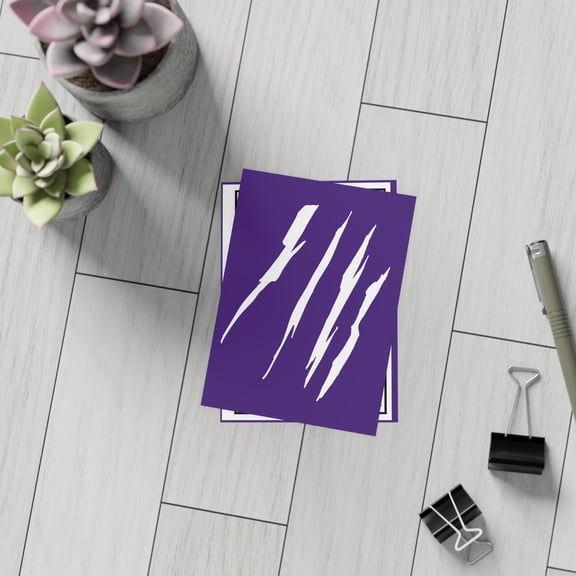 Effete Feline Claw Marks Scratch Postcard Bundles (envelopes not included)