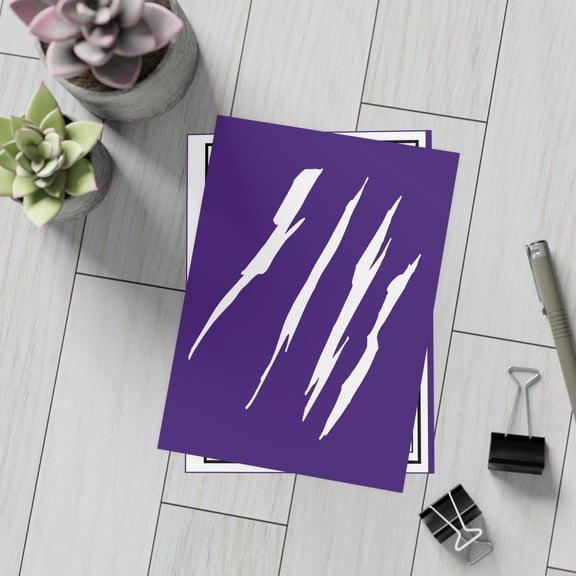 Effete Feline Claw Marks Scratch Postcard Bundles (envelopes not included)