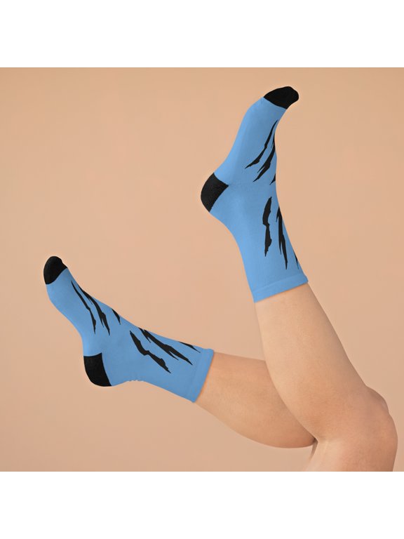 Effete Feline Claw Marks Scratch Recycled Poly Socks