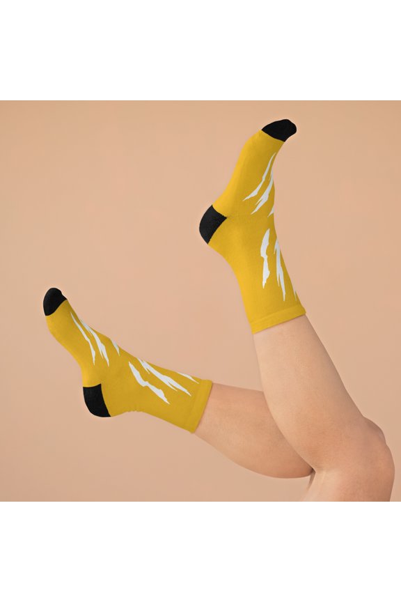 Effete Feline Claw Marks Scratch Recycled Poly Socks