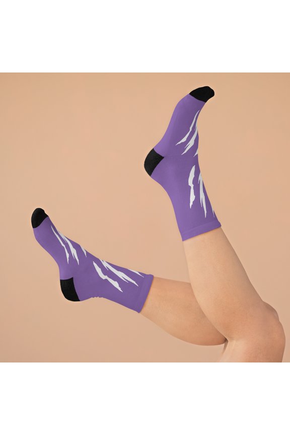 Effete Feline Claw Marks Scratch Recycled Poly Socks