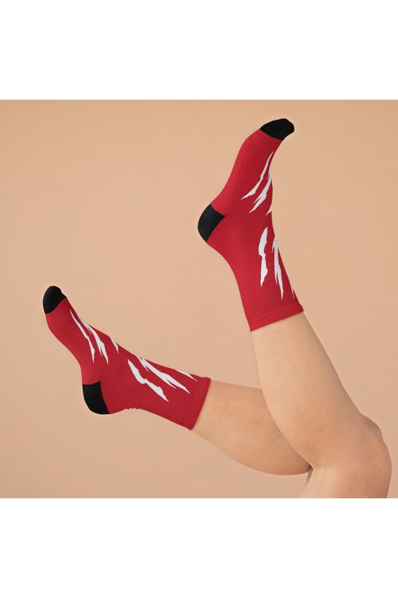 Effete Feline Claw Marks Scratch Recycled Poly Socks