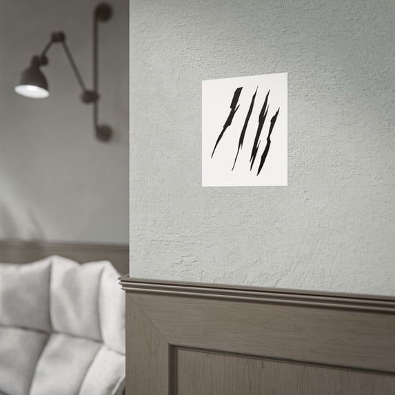 Effete Feline Claw Marks Scratch Rolled Posters