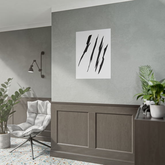 Effete Feline Claw Marks Scratch Rolled Posters