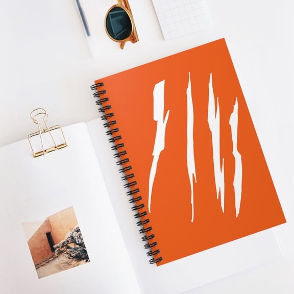 Effete Feline Claw Marks Scratch Spiral Notebook - Ruled Line