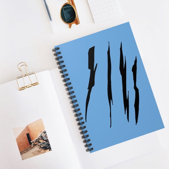 Effete Feline Claw Marks Scratch Spiral Notebook - Ruled Line