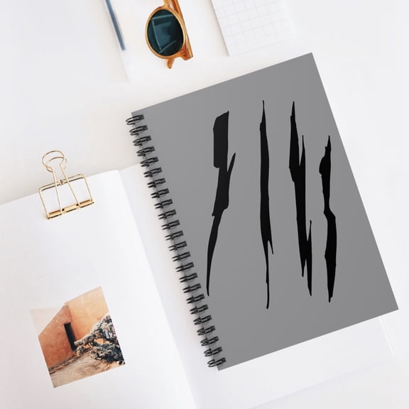 Effete Feline Claw Marks Scratch Spiral Notebook - Ruled Line