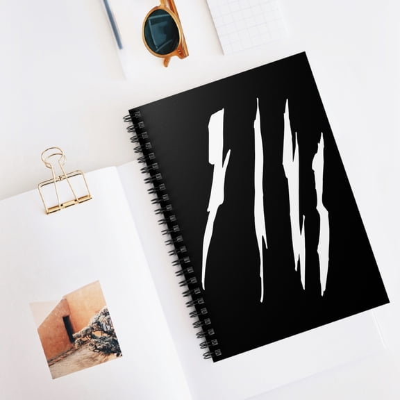 Effete Feline Claw Marks Scratch Spiral Notebook - Ruled Line