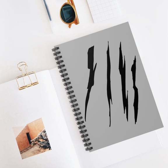 Effete Feline Claw Marks Scratch Spiral Notebook - Ruled Line