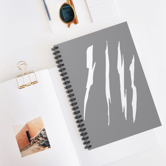 Effete Feline Claw Marks Scratch Spiral Notebook - Ruled Line