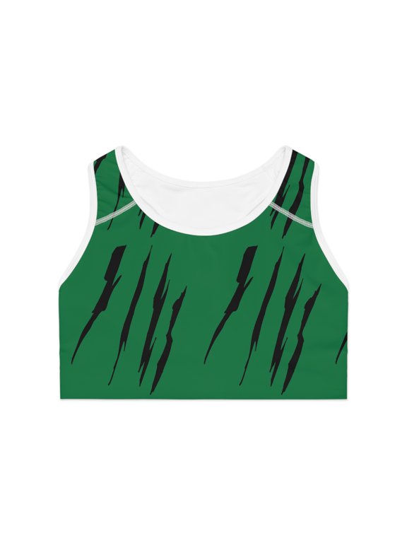 Effete Feline Claw Marks Scratch Sports Bra (AOP)