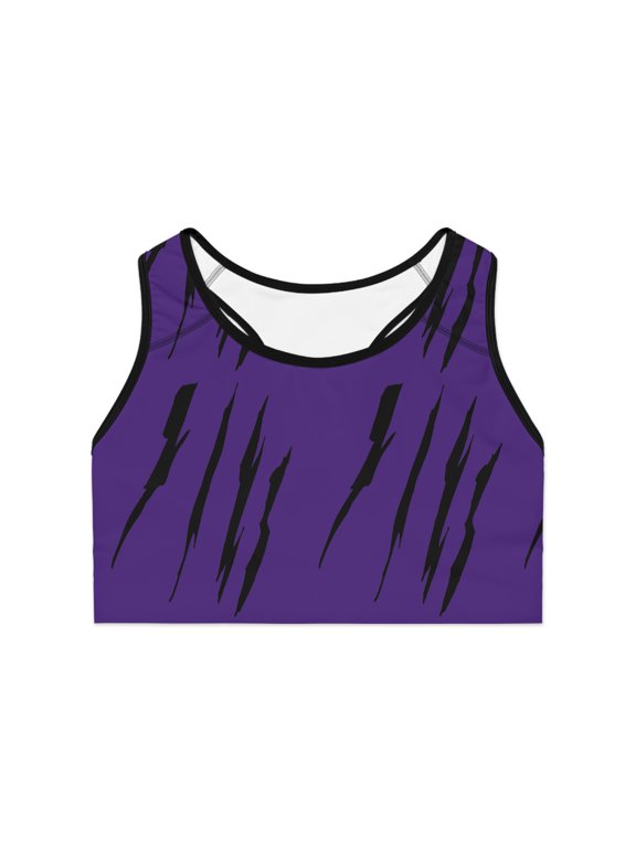 Effete Feline Claw Marks Scratch Sports Bra (AOP)