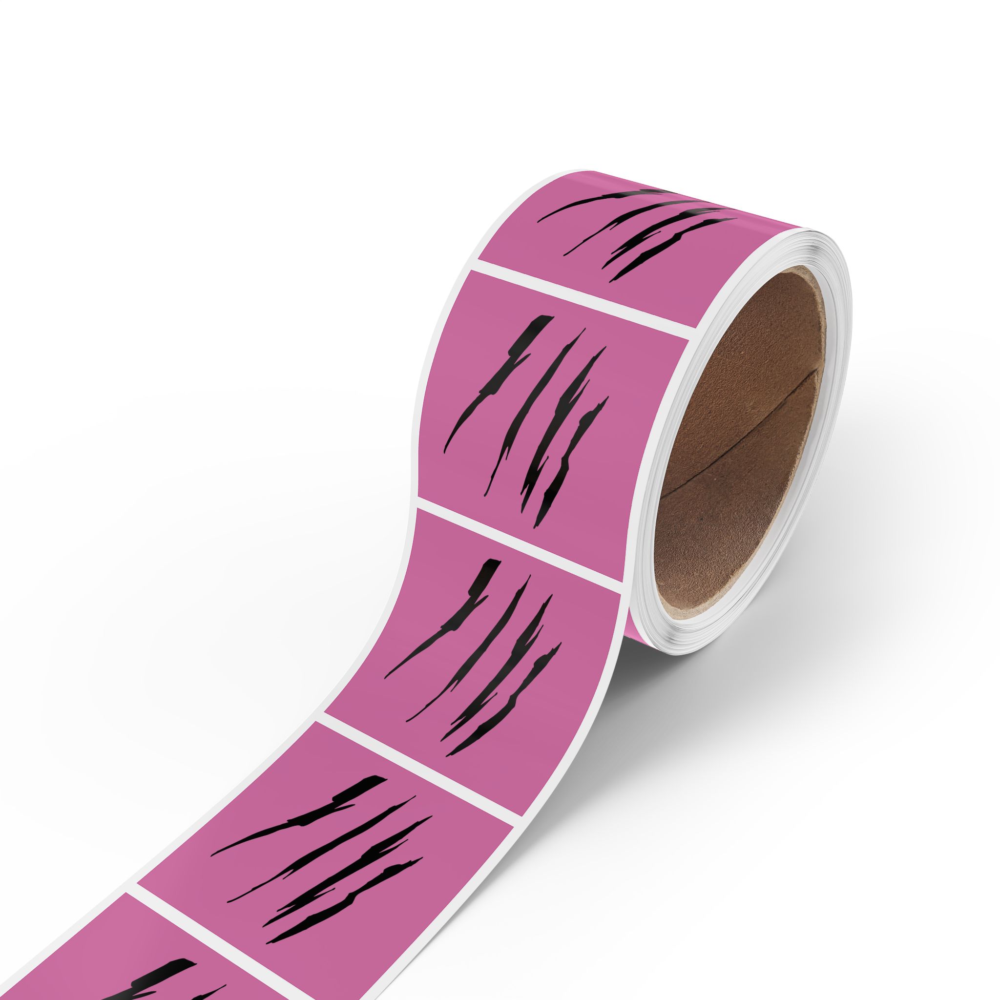 Effete Feline Claw Marks Scratch Square Sticker Label Rolls - Walmart.com