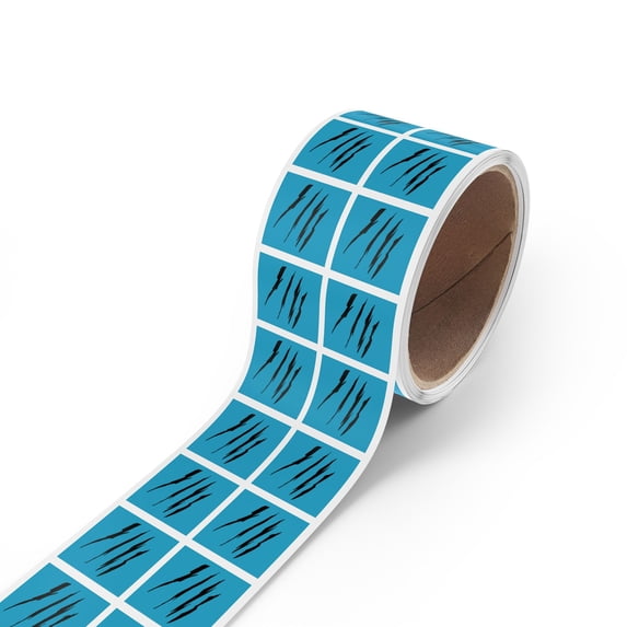 Effete Feline Claw Marks Scratch Square Sticker Label Rolls