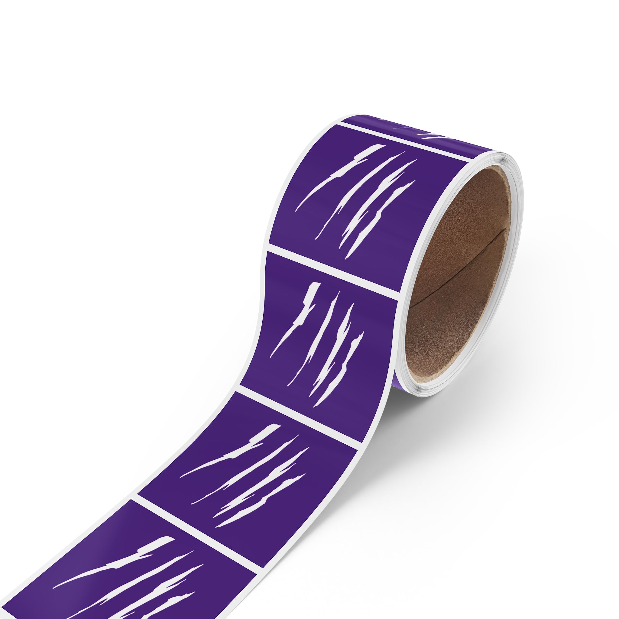 Effete Feline Claw Marks Scratch Square Sticker Label Rolls - Walmart.com