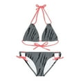 thumbnail image 1 of Effete Feline Claw Marks Scratch Strappy Bikini Set (AOP), 1 of 9