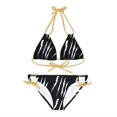 thumbnail image 1 of Effete Feline Claw Marks Scratch Strappy Bikini Set (AOP), 1 of 9