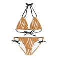 thumbnail image 1 of Effete Feline Claw Marks Scratch Strappy Bikini Set (AOP), 1 of 9