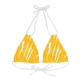 thumbnail image 1 of Effete Feline Claw Marks Scratch Strappy Triangle Bikini Top (AOP), 1 of 4