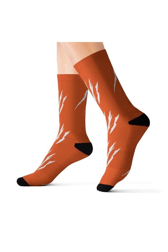 Effete Feline Claw Marks Scratch Sublimation Socks