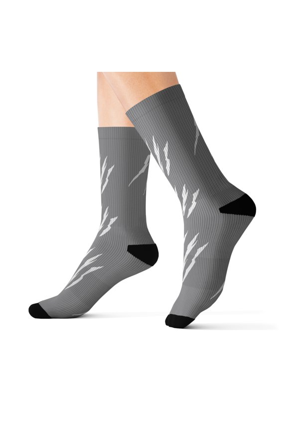 Effete Feline Claw Marks Scratch Sublimation Socks