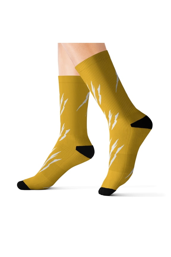 Effete Feline Claw Marks Scratch Sublimation Socks
