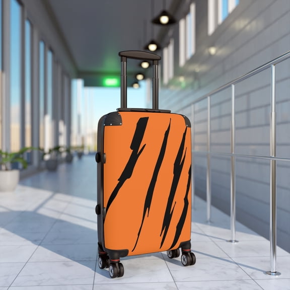 Effete Feline Claw Marks Scratch Suitcase