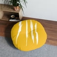 thumbnail image 1 of Effete Feline Claw Marks Scratch Tufted Floor Pillow, Round, 1 of 4