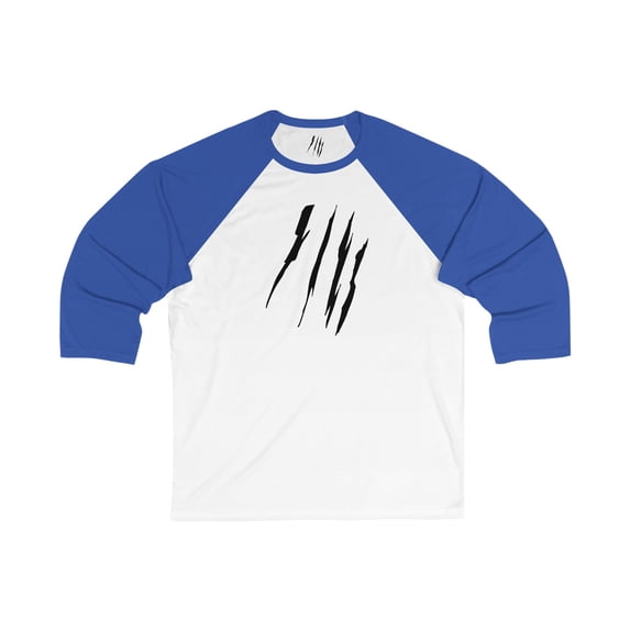 Effete Feline Claw Marks Scratch Unisex 3\4 Sleeve Baseball Tee