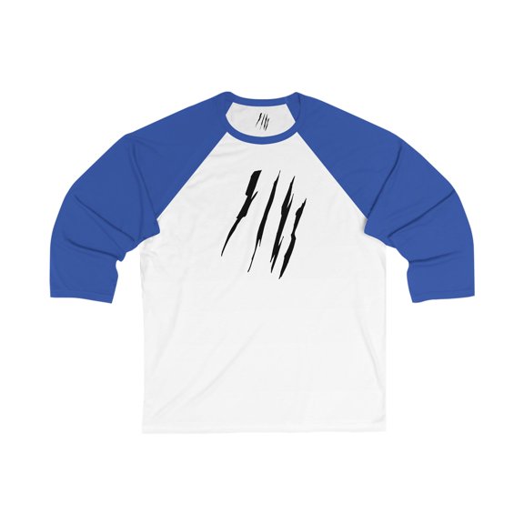 Effete Feline Claw Marks Scratch Unisex 3\4 Sleeve Baseball Tee