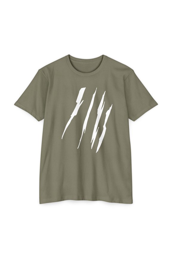 Effete Feline Claw Marks Scratch Unisex CVC Jersey T-Shirt