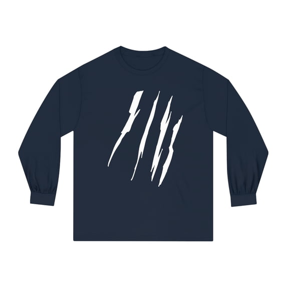 Effete Feline Claw Marks Scratch Unisex Classic Long Sleeve T-Shirt
