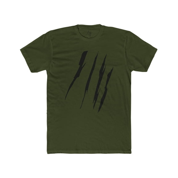 Effete Feline Claw Marks Scratch Unisex Cotton Crew Tee