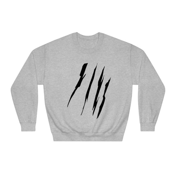 Effete Feline Claw Marks Scratch Unisex DryBlend® Crewneck Sweatshirt