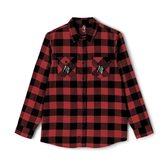 Effete Feline Claw Marks Scratch Unisex Flannel Shirt