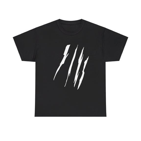 Effete Feline Claw Marks Scratch Unisex Heavy Cotton Tee