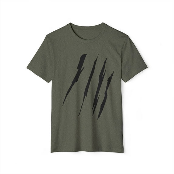 Effete Feline Claw Marks Scratch Unisex Recycled Organic T-Shirt