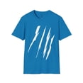 thumbnail image 1 of Effete Feline Claw Marks Scratch Unisex Softstyle T-Shirt, 1 of 12