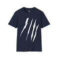 thumbnail image 1 of Effete Feline Claw Marks Scratch Unisex Softstyle T-Shirt, 1 of 12