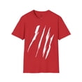 thumbnail image 1 of Effete Feline Claw Marks Scratch Unisex Softstyle T-Shirt, 1 of 12