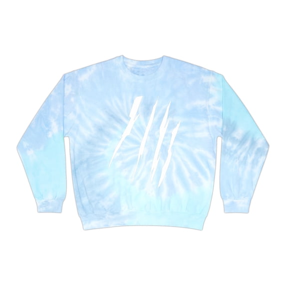 Effete Feline Claw Marks Scratch Unisex Tie-Dye Sweatshirt