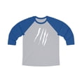 thumbnail image 1 of Effete Feline Claw Marks Scratch Unisex Tri-Blend 3\4 Raglan Tee, 1 of 2