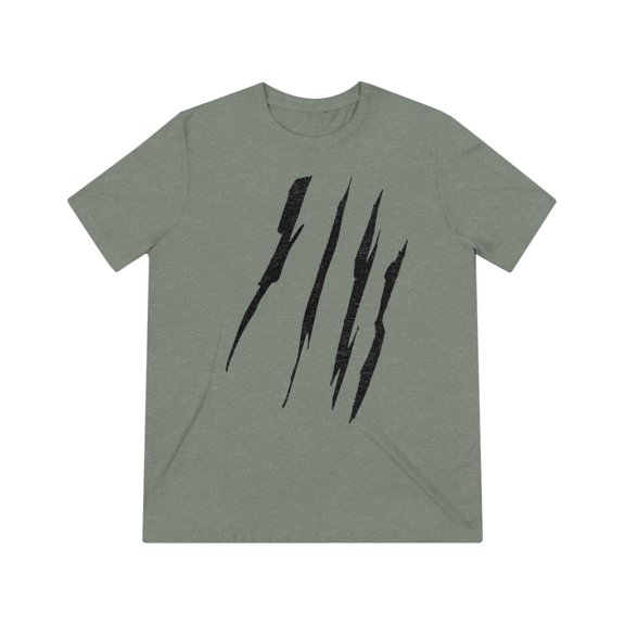 Effete Feline Claw Marks Scratch Unisex Tri-blend Tee