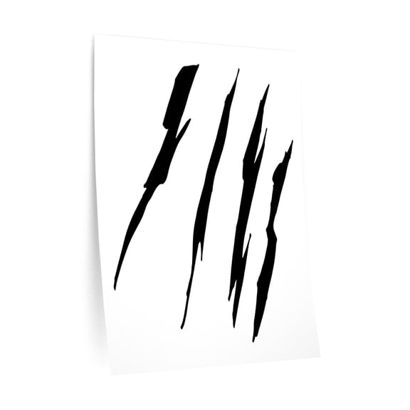 Effete Feline Claw Marks Scratch Wall Decals